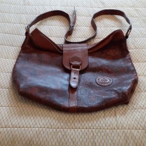 Vintage Large leather Earthbag crossbody